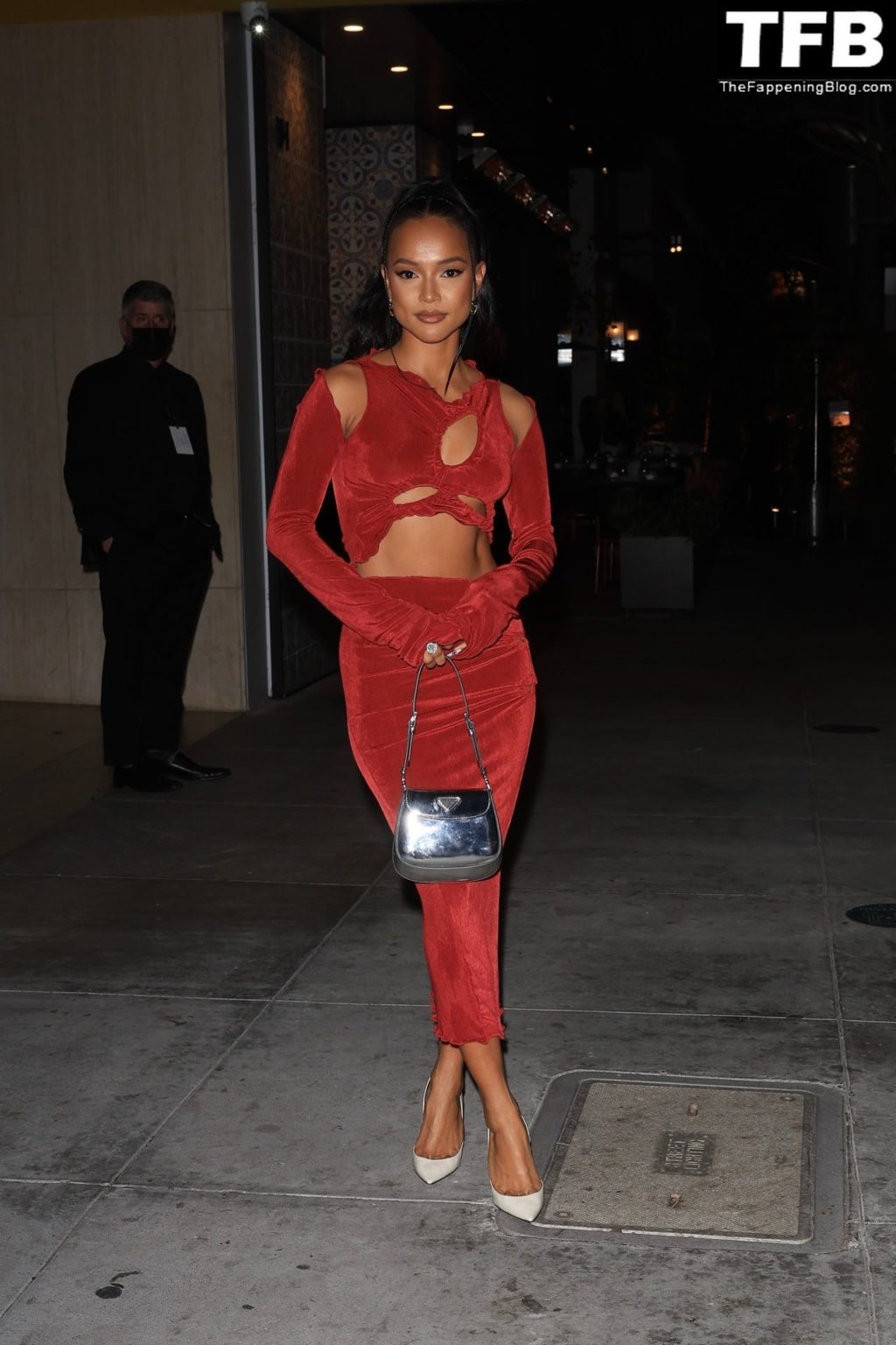 Karrueche Tran Sexy The Fappening Blog 8 1 1024x1536 - Karrueche Tran Shows Her Pokies in a Red Dress at The Hollywood Reporter’s Oscar Nominees Night (68 Photos)