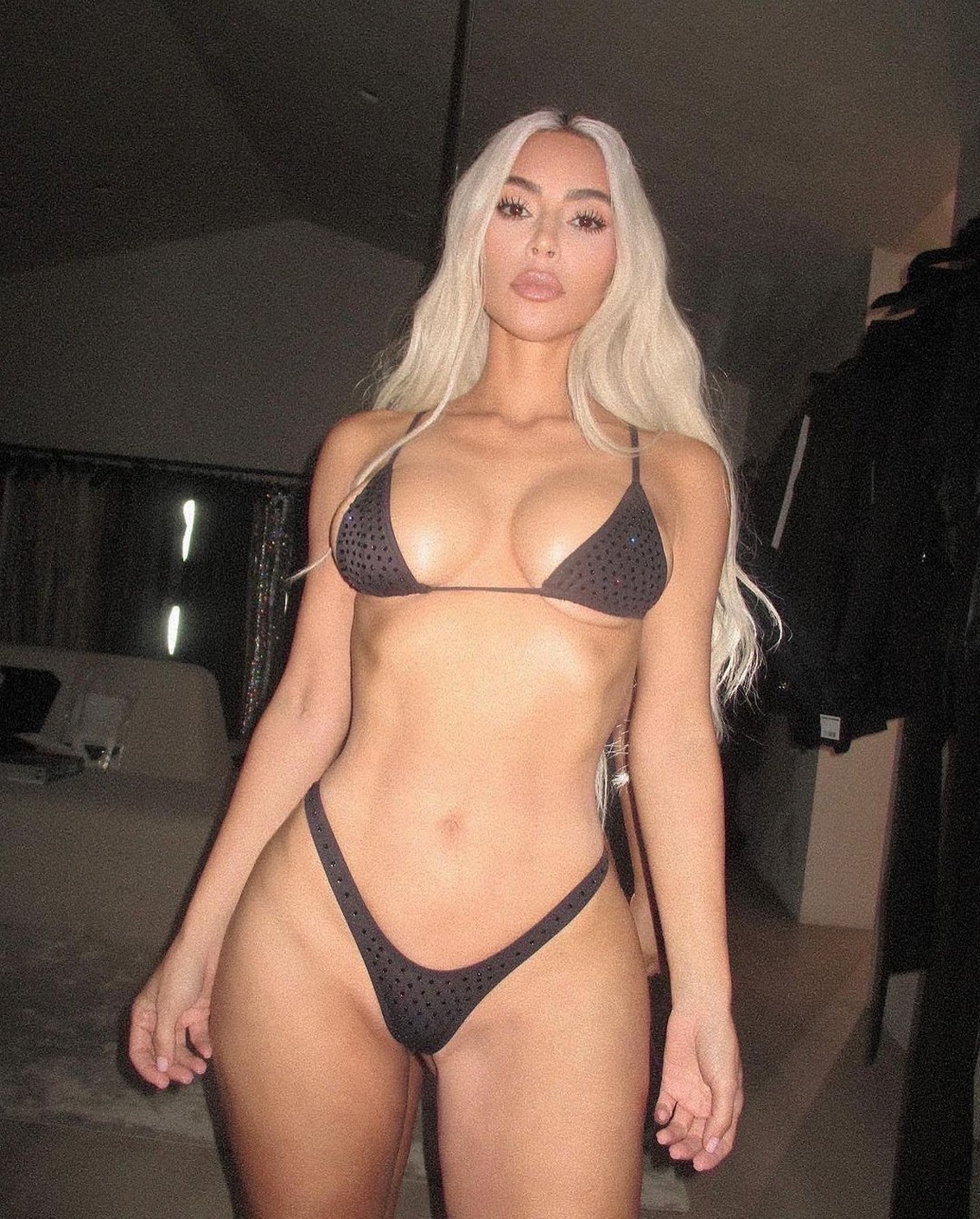 Kim Kardashian Lingerie TheFappening.Pro 2 - Kim Kardashian Sexy In SKIMS (4 Photos)