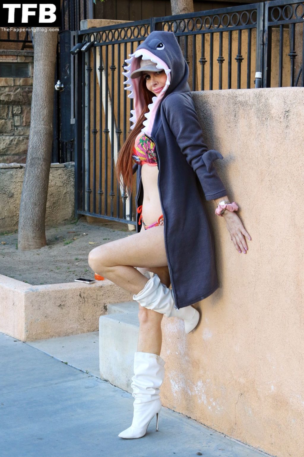 Phoebe Price Sexy The Fappening Blog 20 1024x1536 - Phoebe Price Poses in a Shark Hoodie in Los Angeles (31 Photos)