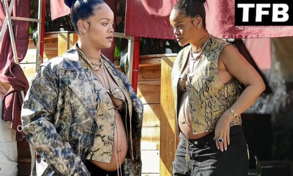 Rihanna Hot TFB 1 1024x615 600x360 - Rihanna Bares Her Sexy Boobs & Baby Bump For Lunch in Beverly Hills (83 Photos)