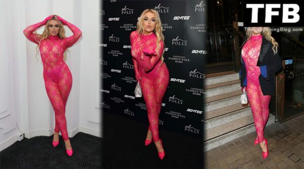 Tallia Storm Sexy The Fappening Blog 7 2 1024x568 600x333 - Tallia Storm Flaunts Her Sexy Figure in a See-Through Pink Bodysuit in London (13 Photos)