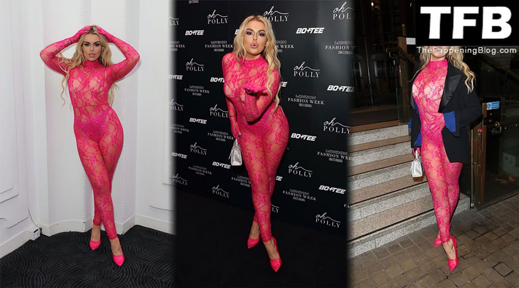 Tallia Storm Sexy The Fappening Blog 7 2 1024x568 - Tallia Storm Flaunts Her Sexy Figure in a See-Through Pink Bodysuit in London (13 Photos)