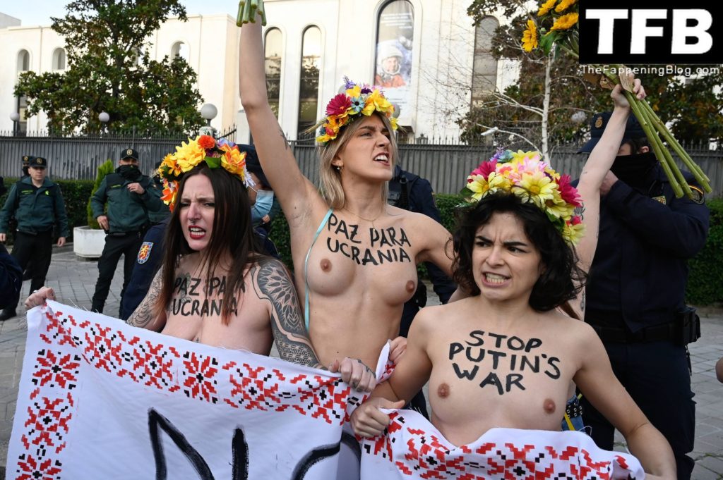 Topless female activists The Fappening Blog 8 1024x681 - Russia Invading Ukraine: Nude Protest for Peace (12 Photos)