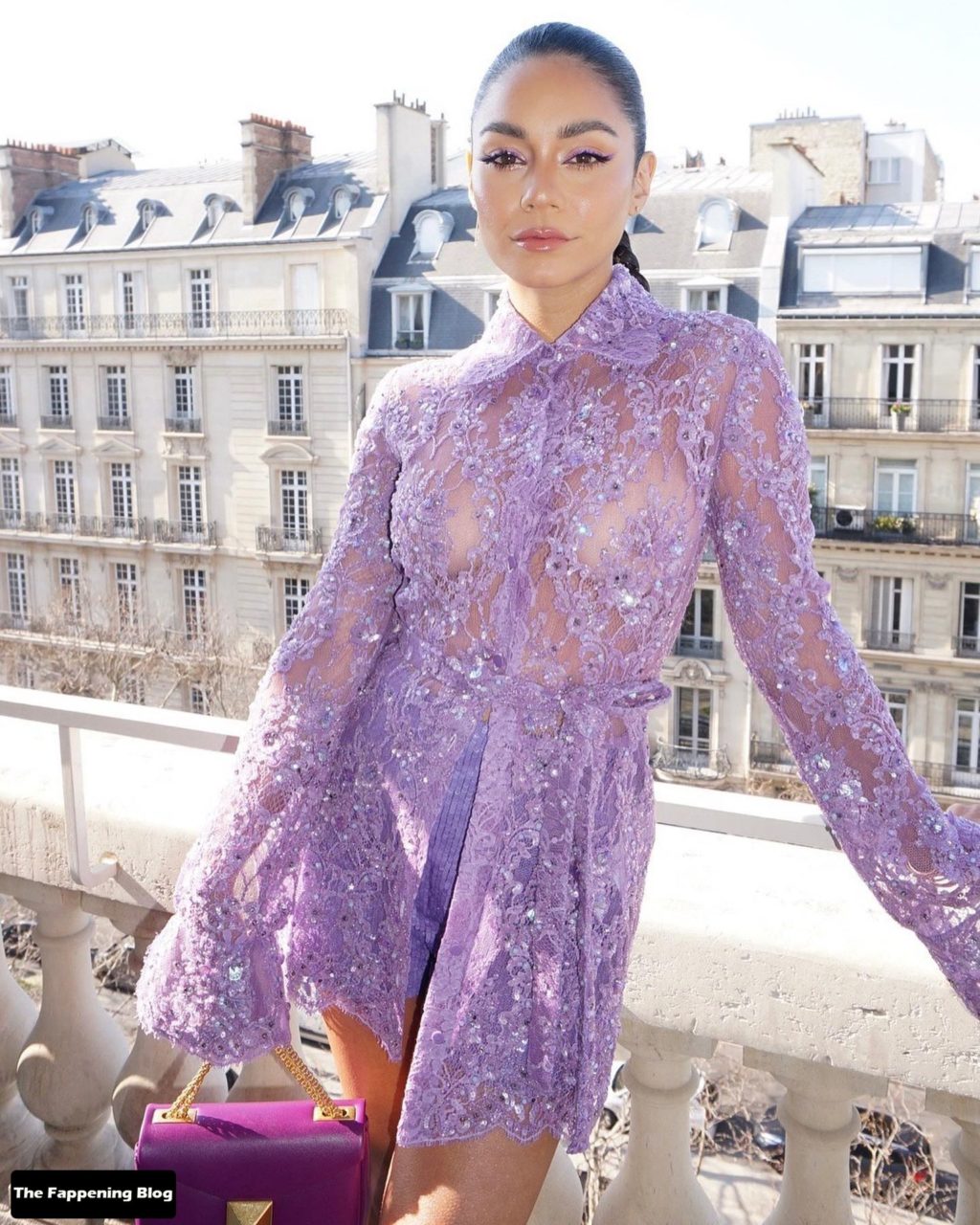 Vanessa Hudgens Sexy Boobs and Legs 2 thefappeningblog.com  1024x1280 - Vanessa Hudgens Looks Hot in a See-Through Dress at the Valentino Womenswear Show (54 Photos)